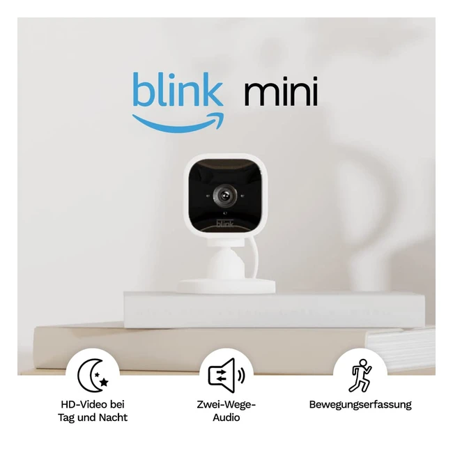 Blink Mini - Kompakte Smart-Sicherheitskamera mit 1080p HD-Video und Bewegungser