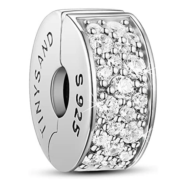 Charms en argent 925 forme cylindre avec zircon AAA brillant compatible avec bracelet - TinySand