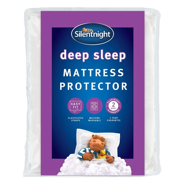 Silentnight Deep Sleep Mattress Protector - Hypoallergenic & Easy Fit Straps - Double