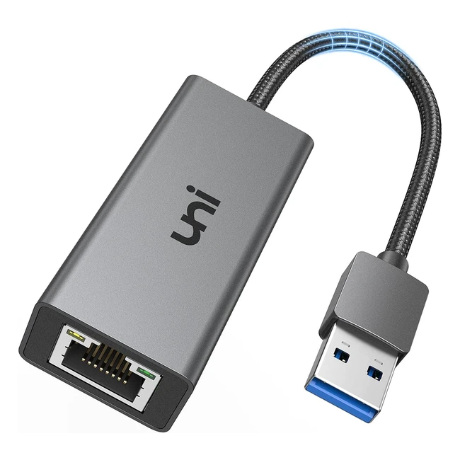 Uni USB to Ethernet Adapter - High Speed 1Gbps, Driver-Free, Compatible with Nintendo Switch, Laptop, PC, Chrome OS, Windows 8/7/XP/10, MacOS, Linux