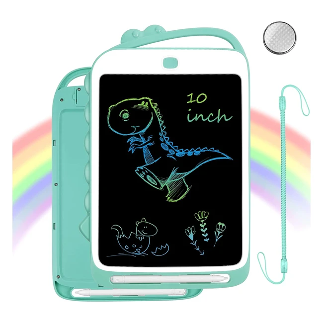 Tablette d'écriture LCD 10 pouces Vicloon avec stylo - Ardoise magique pour l'écriture et le dessin sans papier - Idéal pour les enfants et les adultes - Vert