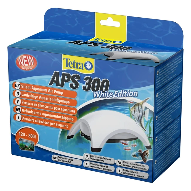 Pompe à air Tetra APS 300 blanche pour aquarium 120-300L