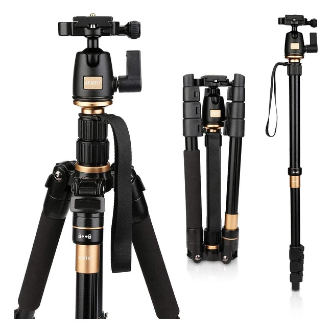 Trípode Profesional Afaith con Rótula de Magnesio y Aleación de Aluminio para Cámara SLR Canon Nikon Sony Pentax AF001