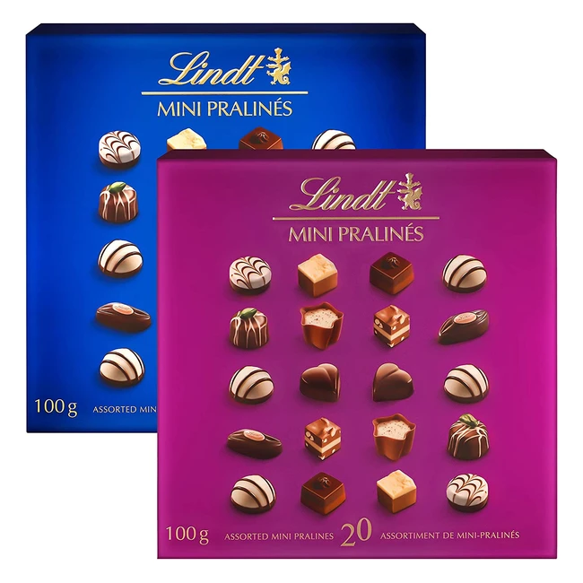 Lindt Mini Pralines - Caja de Bombones de Chocolate Surtidos 100g