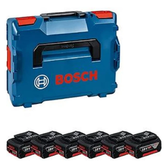 Bosch Professional 18V System Battery Set - 6x GBA 18V 40 Ah inkl. L-BOXX 136 - 1600A02A2S