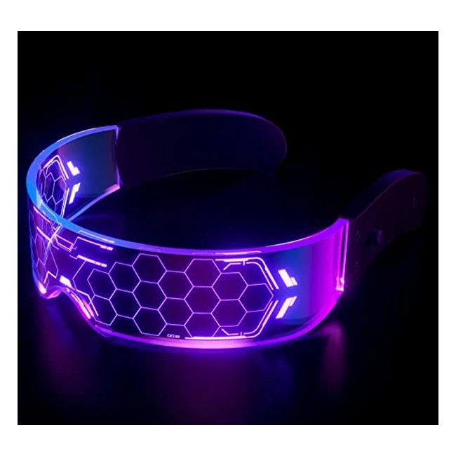 Occhiali LED Cyberpunk Luminosi - Universale e Leggero - 7 Effetti di Luce