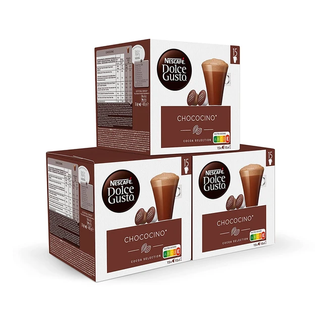 Nescafé Dolce Gusto Chococino - Trinkschokolade mit feinem Kakao und cremiger Milch (90 Kapseln, 3er Pack)