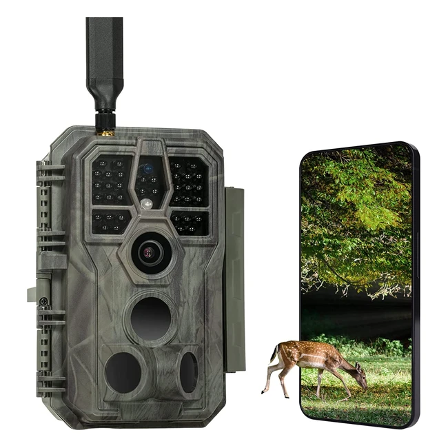 Caméra de chasse 4G LTE GardePro X50 - Vision nocturne infrarouge 32MP