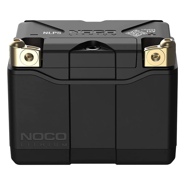 NOCO Lithium NLP5 Group 5 250A Powersport Battery - 12V 2Ah with Dynamic BMS for Motorcycles, ATVs, UTVs, and More