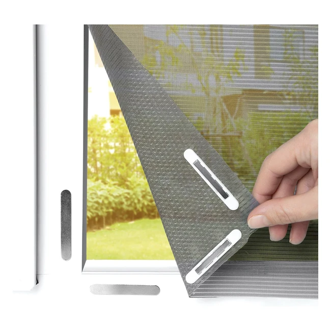 Zanzariera Antipolline EasyMaxx - Protezione affidabile da polline e insetti - Facile installazione con 12 magneti - Tagliata su misura per finestre fino a 150x130cm