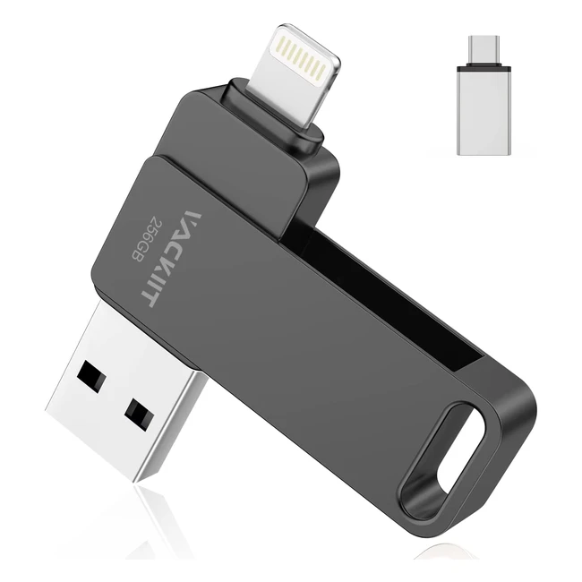Cle USB 256 Go pour iPhone Apple - Vackiit Lightning - Stockage Externe - MFI Li