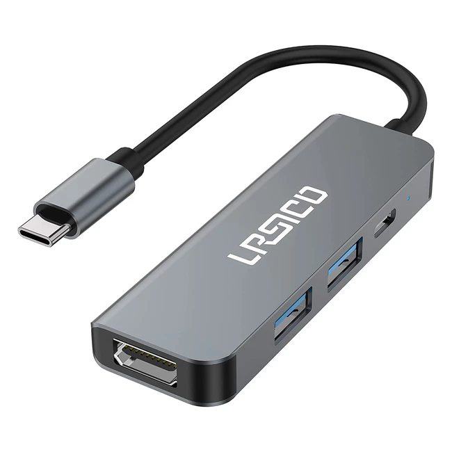 Adaptador USB C 4 en 1 con HDMI 4K y carga rpida 87W - Compatible con MacBook 