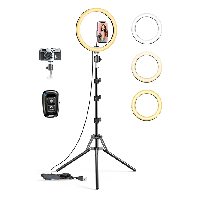 126 Selfie Ring Light with Tripod Stand and Phone Holder - Professional Tool for Live Streaming, Makeup, YouTube, TikTok, Video, and Photography