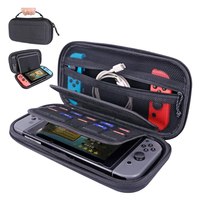 Eono Hard Shell Carrying Case for Nintendo Switch OLED - Water Resistant Protect