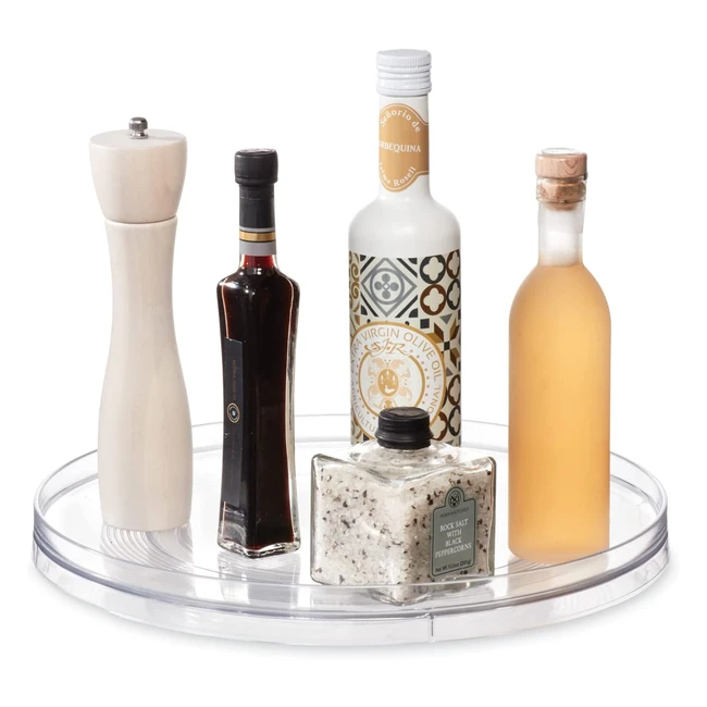 Küchenorganizer idesign 58630: Drehbare Gewürzhalterung aus BPA-freiem Kunststoff für Vorratsgläser und Gewürze