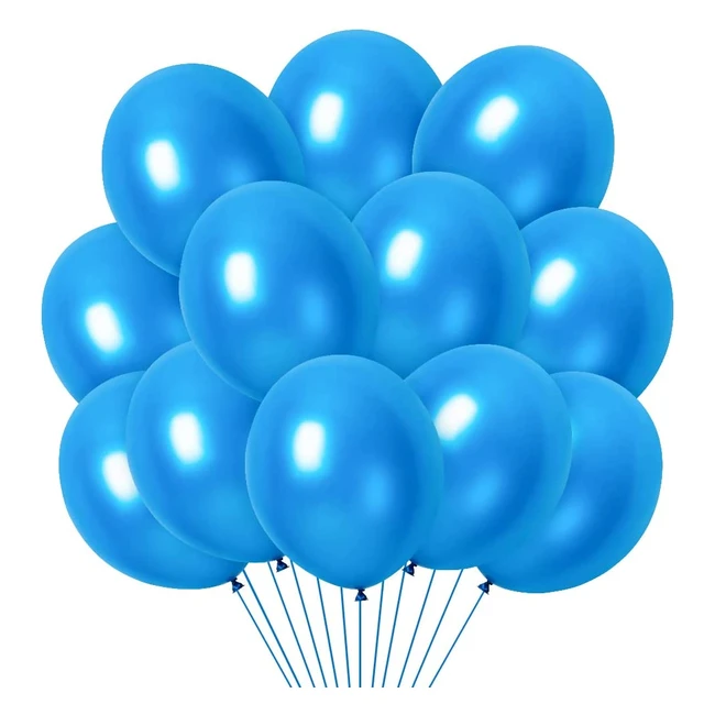 Globos Azules de Ltex 12 - 100 piezas para Fiestas y Decoracin