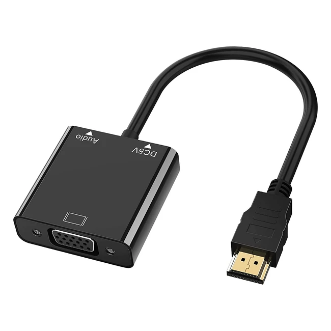 Adaptador HDMI a VGA 1080p con audio y carga USB para PC porttiles HDTV pro