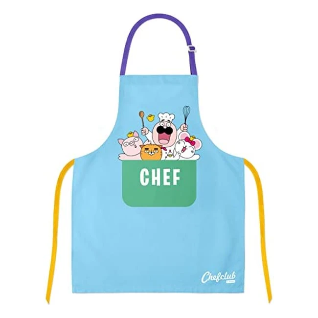 Kinder Schrze Chefclub Network verstellbar Tasche 100 Baumwolle Gelb