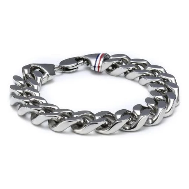 Tommy Hilfiger Men's Stainless Steel Bracelet - Enamel Stripe Detail - 2700261