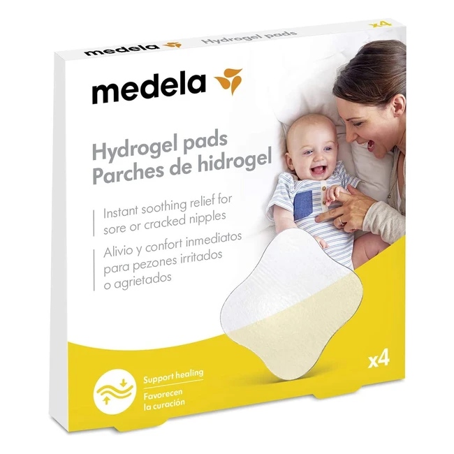 Medela Parches de Hidrogel - Alivio Instantáneo para Pezones Doloridos (Paquete de 4)