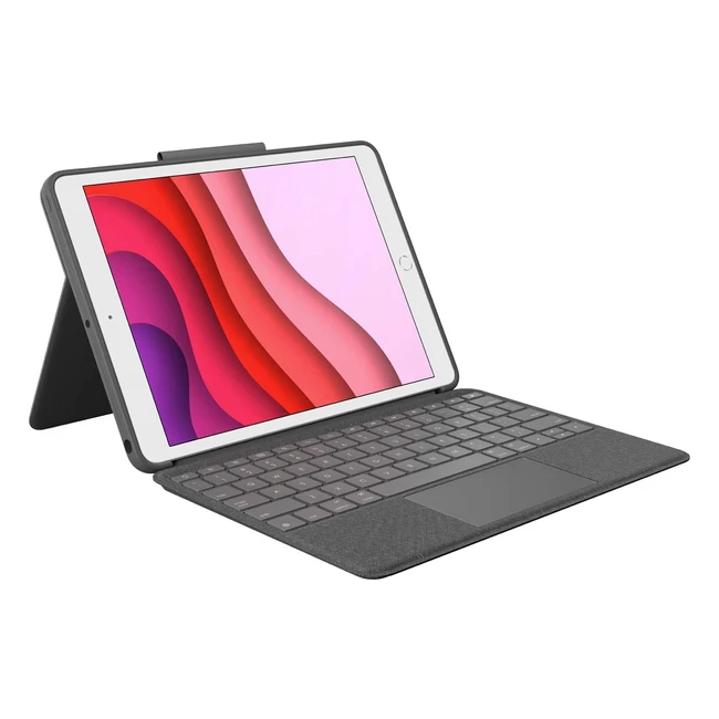 Funda teclado Logitech Combo Touch iPad 7 Gen - QWERTY español - Gris