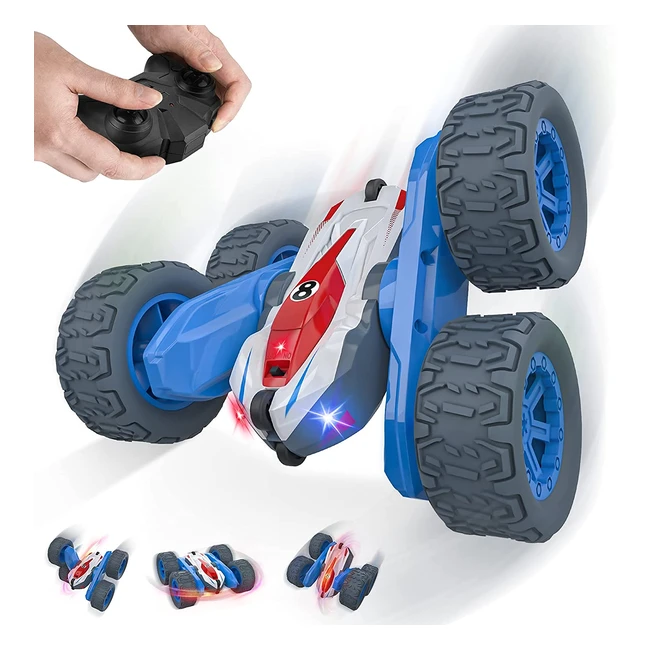 Coche teledirigido de alta velocidad 4WD con acrobacias y batería recargable para niños y niñas de 3 a 12 años