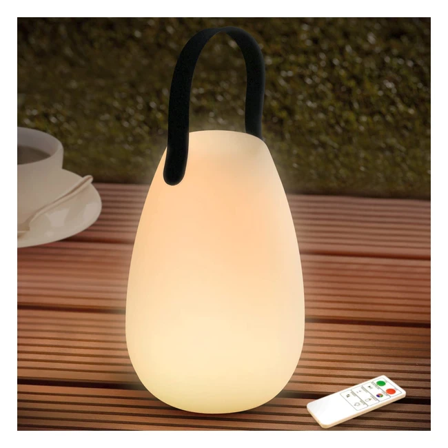 Lampe de table LED rechargeable étanche 8 couleurs dimmable sans fil avec télécommande