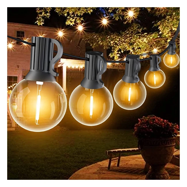 Catena luminosa esterno Suwin 365m LED impermeabile per giardino, terrazzo, matrimonio, festa - 602 lampadine decorative
