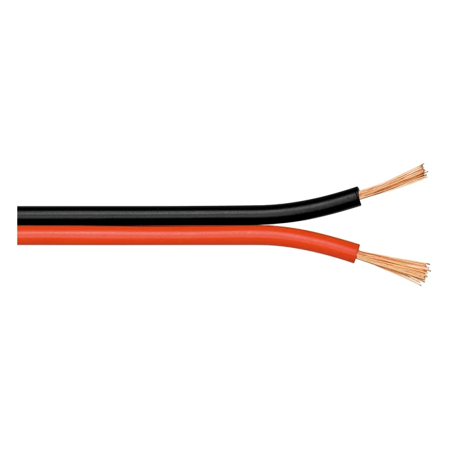 Câble d'enceinte Wentronic LSK 2x075 - 100m - Profil 2x 075mm - Rouge/Noir