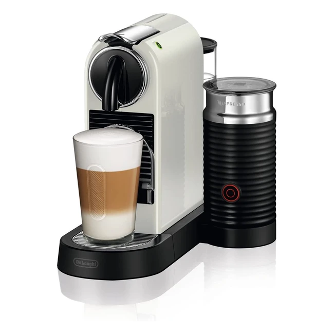 DeLonghi Nespresso EN267WAE Citiz Kaffeemaschine 1710 W Creme Weiß Hellgrau - Programmierbare Kaffeemenge und integrierter Milchaufschäumer