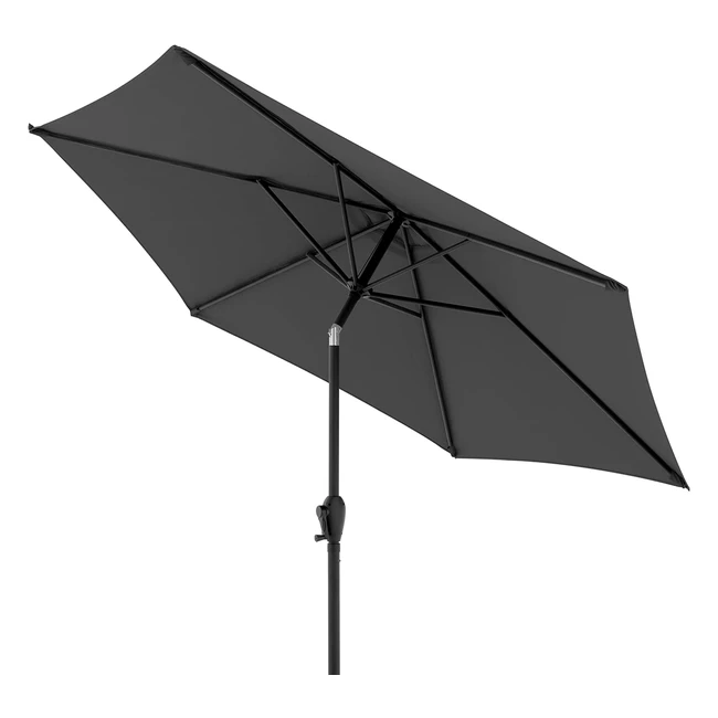 Doppler Jack 250cm Balkon- & Terrassen-Schirm in Dunkelgrau mit Kurbelfunktion & UV-Schutz 50+
