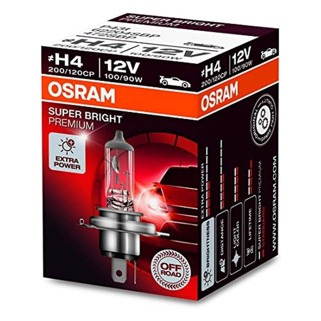 Projecteur OSRAM Offroad Super Bright Premium H4 avec Technologie Antivibrations