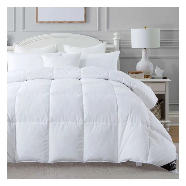 Luxurious Goose Feather Down Quilt - Yztex King Size Duvet 45 Tog