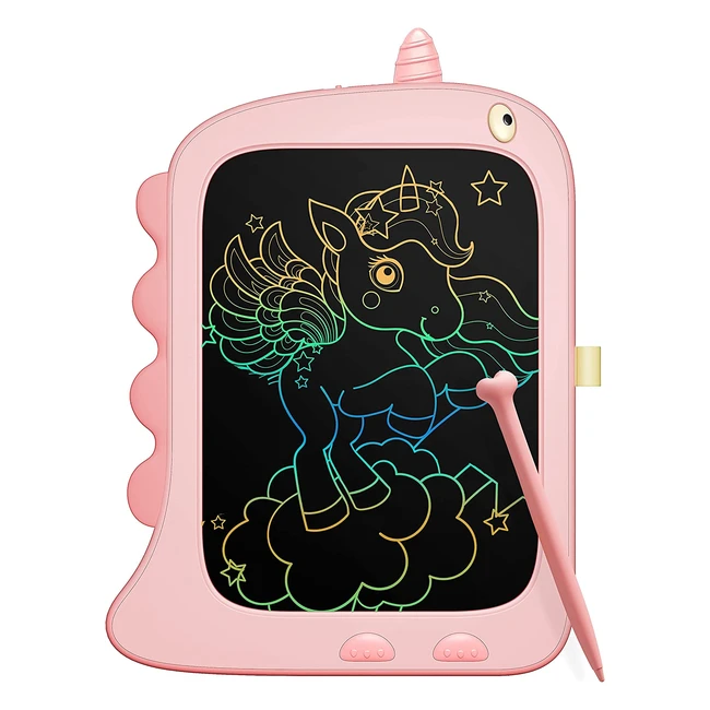 Bravokids LCD Writing Tablet - Colorful Screen Drawing Pad for Kids - Unicorn Gifts for Girls - Educational Toys for 2-6 Year Olds