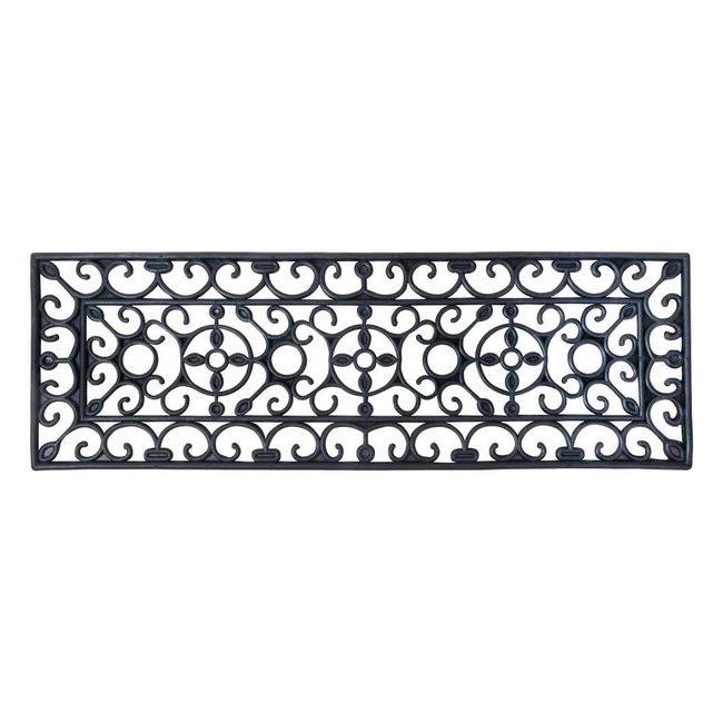 Estera de goma Esschert RB111, diseño atractivo, 75x25cm, color negro