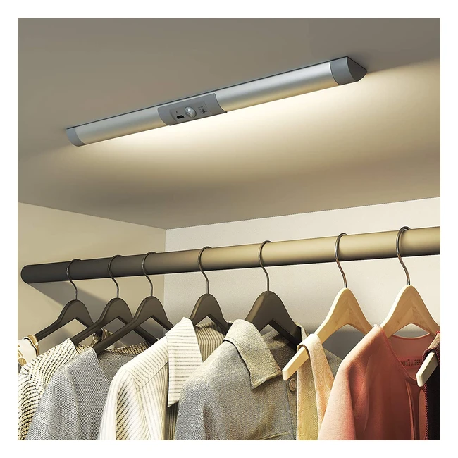 Sibi LED Motion Sensor Light - USB Rechargeable, Eye Protection Design, Stick Anywhere for Wardrobe, Closet, Stair, Under Cupboard Lighting - Normal White 4000K - 1 Pack