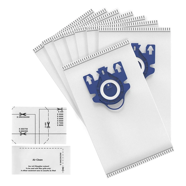 8 Pack Yewrrite 3D Efficiency Vacuum Dust Bags for Miele Cleaners