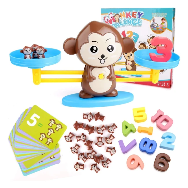 Juguete de Matemticas Monkey Balance 65 pcs - Juego Educativo para Nios y Ni