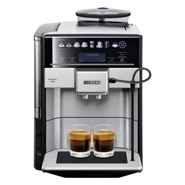Siemens EQ6 Plus S700 Kaffeemaschine 1500W Keramikmahlwerk Touch-Sensor Direktwahltasten Doppelbezug Edelstahl