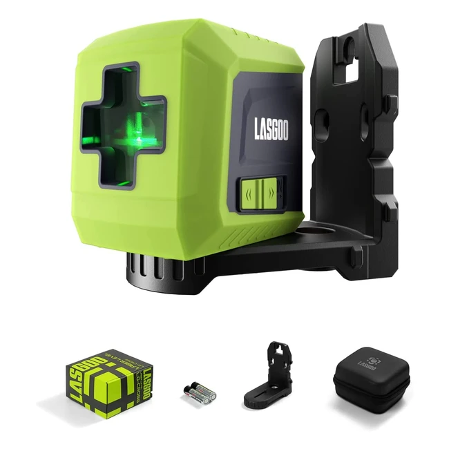 Lasgoo Green Cross Laser Level for Picture Hanging and Construction - Magnetic Stand & Portable Case Included