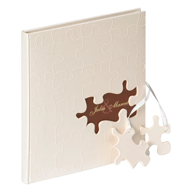 Libro Ospiti Puzzle Walther Design GB173 - 144 Pagine Bianche 23x25cm
