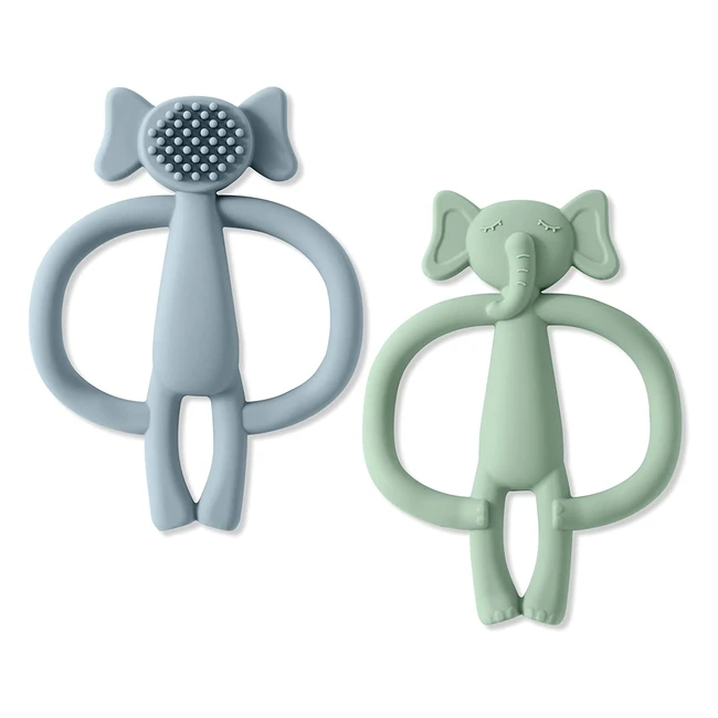 Mordedor de Silicona para Bebés - Vicloon Elefante - Libre de BPA - Entrenamiento de Mordida