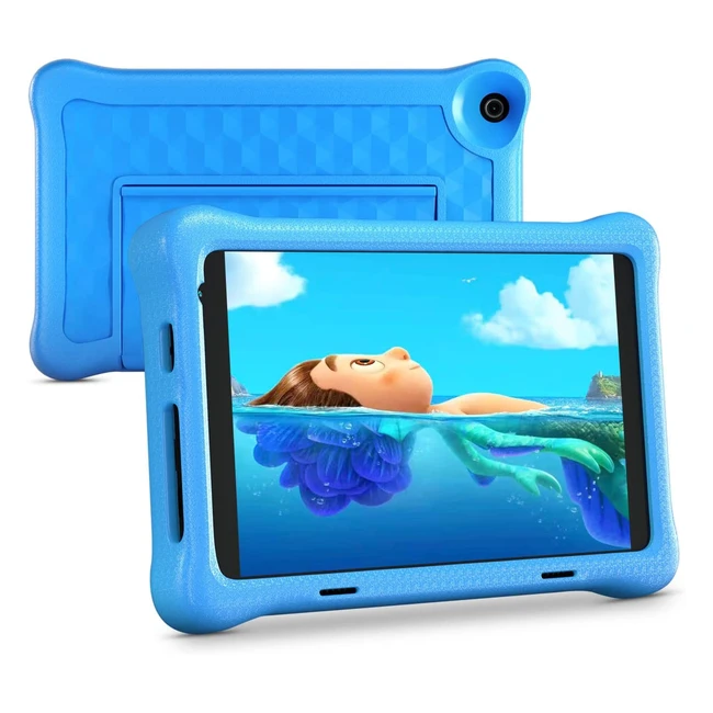 Tablet Okaysea per bambini 8'' IPS HD Android 10 2GB RAM 32GB ROM con controllo parentale e custodia
