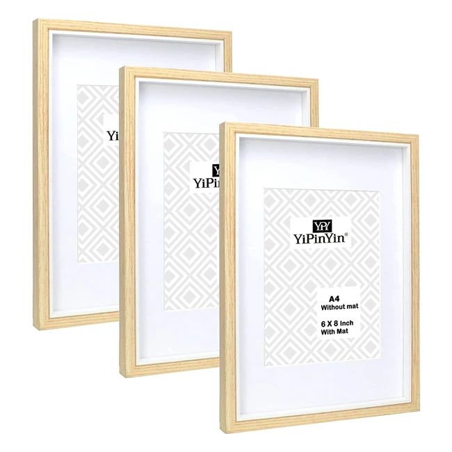 Stylish A5  A4 Two Tone Photo Frames with Mount - Set of 3