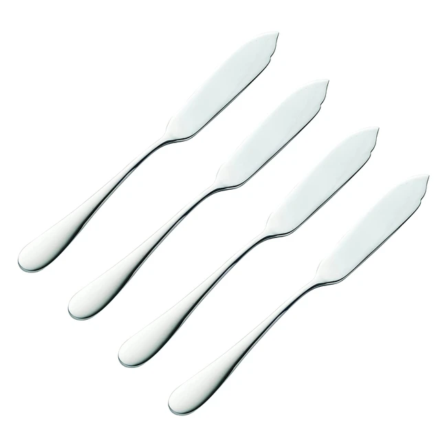 Viners Select Fish Knife Set - Elegant Mirror Polished Flatware with 25-Year Gua