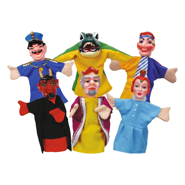 Set de 6 marionetas de mano Simba 104586784 de 10 cm importado de Alemania mod