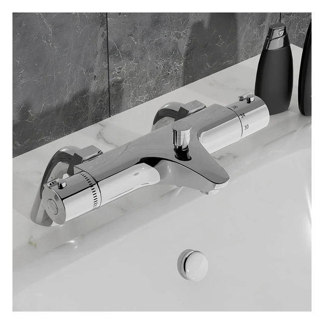 Mitigeur Baignoire Thermostatique Morado - Contrôle de Température - Laiton Chromé