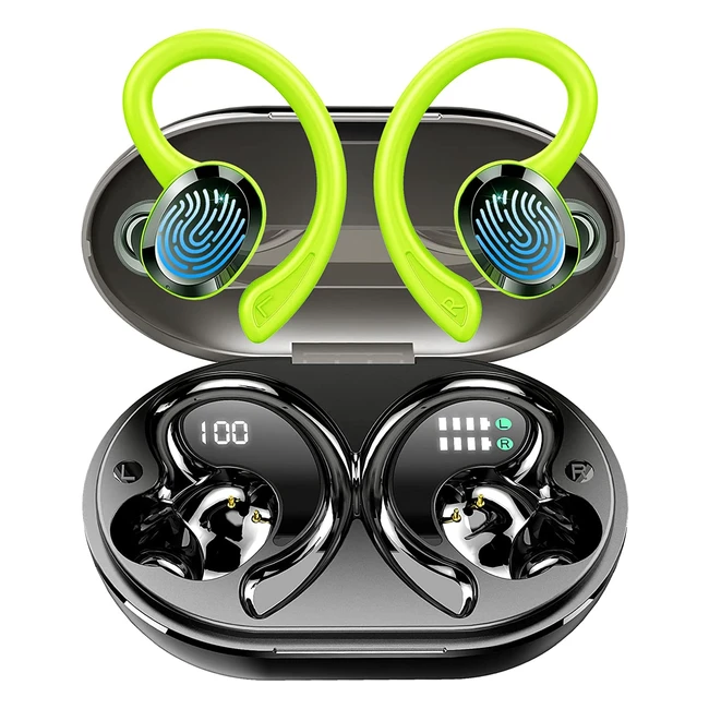 Rulefiss Wireless Earbuds Bluetooth 53 Headphones - HD Mic, Noise Cancelling, 48H Playback, IP7 Waterproof, Sports Earhooks