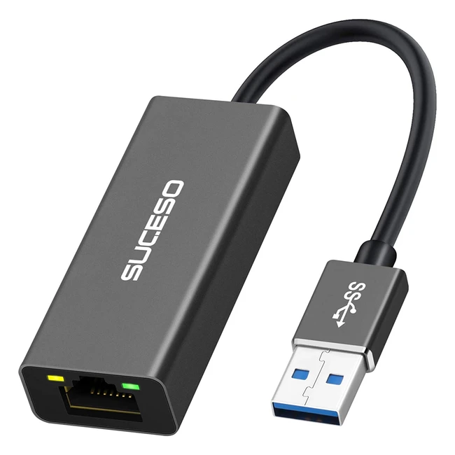 Suceso USB Ethernet Adapter - USB 3.0 to RJ45 1000Mbps Gigabit LAN Network Adapter for MacBook, PC, Surface, Chromebook, Windows 7/8/10/XP, Mac, Vista, Linux, etc.