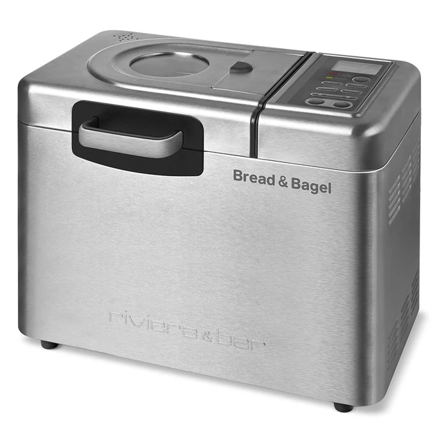 Machine à pain et bagels RivieraetBar QD794A inox - 17 programmes spécialisés et 10 personnalisables